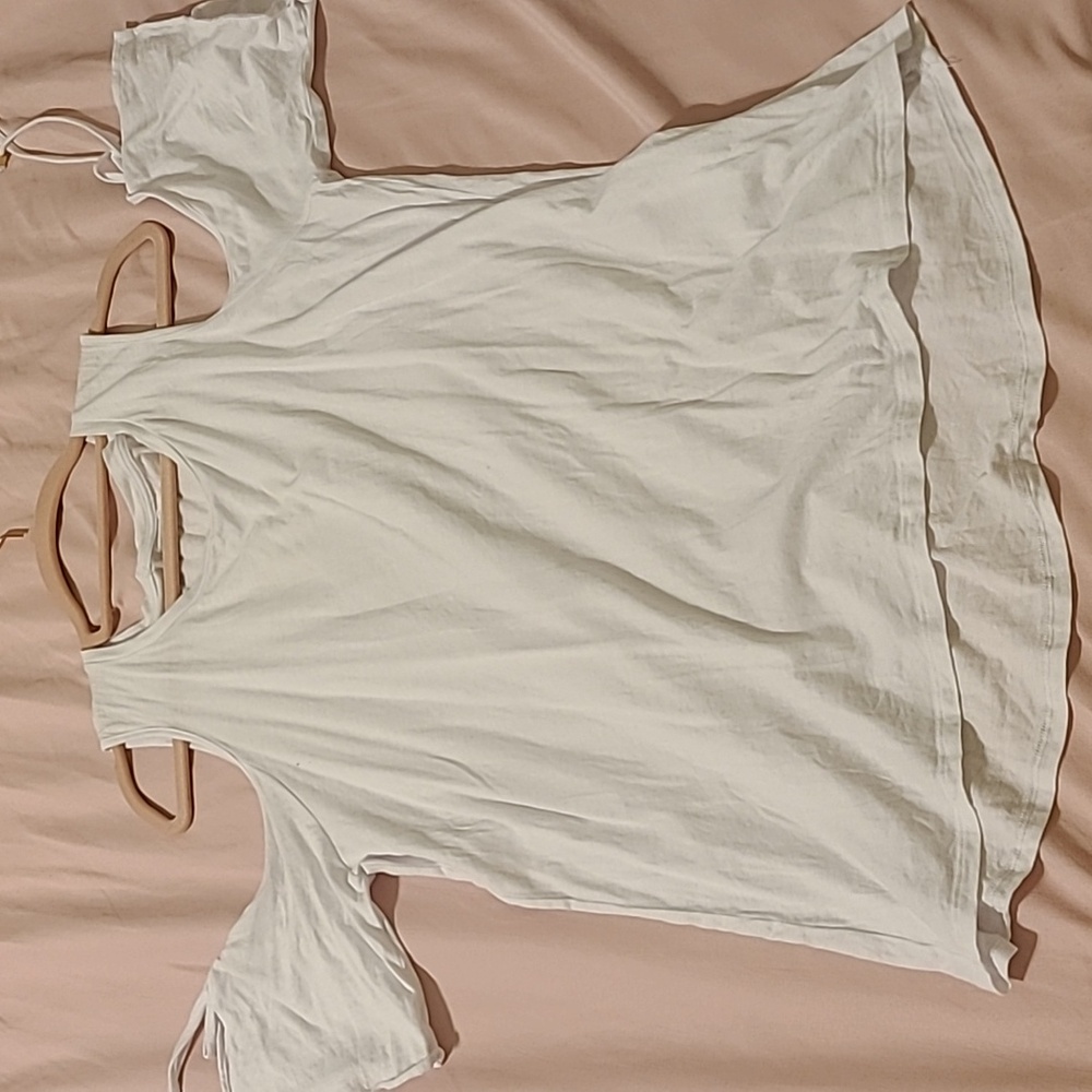 Michael Kors White Cold Shoulder Top